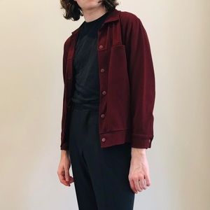 ZARA Premium Heavyweight Twill Burgundy 🍷Structured Jacket